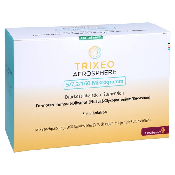 TRIXEO Aerosphere 5/7,2/160µg Druckgasinh.120ED 3 St