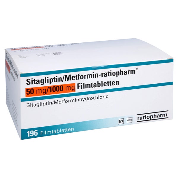 SITAGLIPTIN/Metformin-ratiopharm 50mg/1000mg FTA 196 St