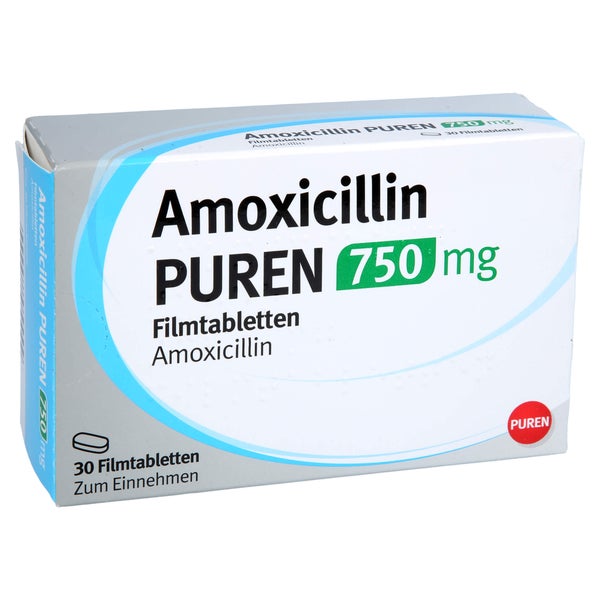 Amoxicillin Puren 750 mg Filmtabletten 30 St