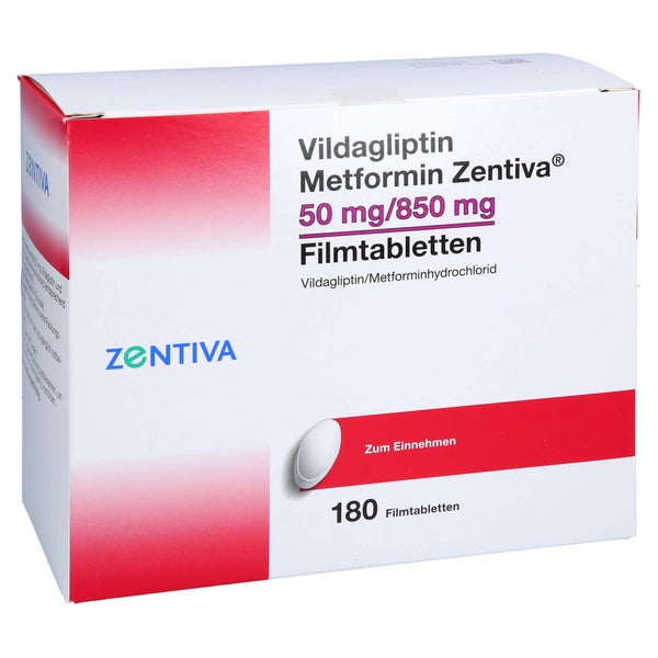 VILDAGLIPTIN Metformin Zentiva 50 mg/850 mg FTA 180 St