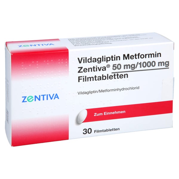 VILDAGLIPTIN Metformin Zentiva 50 mg/1000 mg FTA 30 St