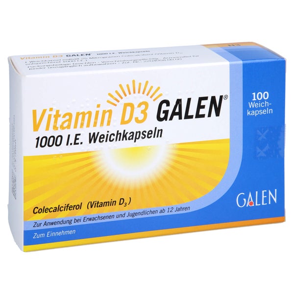Vitamin D3 Galen 1000 I.E. Weichkapseln 100 St