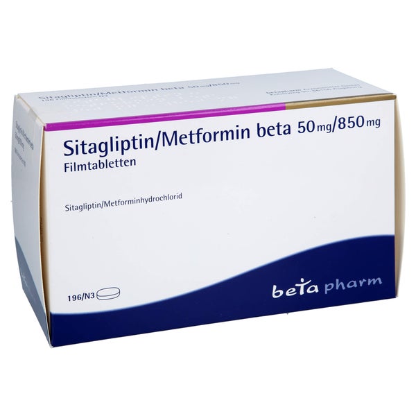 SITAGLIPTIN/Metformin beta 50 mg/850 mg Filmtabl. 196 St