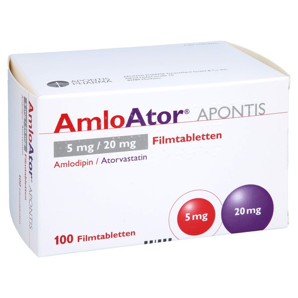 AMLOATOR APONTIS 5 mg/20 mg Filmtabletten 100 St