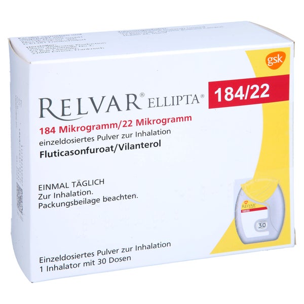 RELVAR Ellipta 184 Mikrogramm/22 Mikrogramm Inh.P. 1X30 St