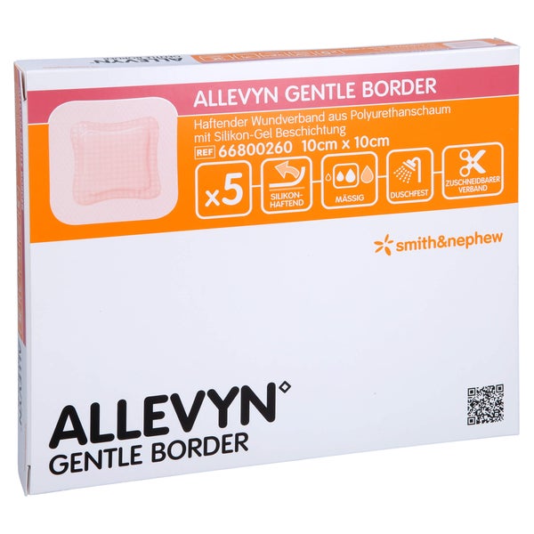 Allevyn Gentle Border 10x10 Cm Schaumverb. 5 St