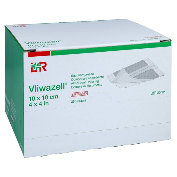 Vliwazell Saugkompressen Steril 10x10 cm 25 St