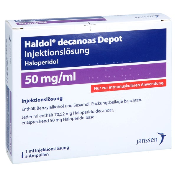 HALDOL decanoas Depot 50 mg/ml Inj.-Lsg.i.e.Amp. 5X1 ml