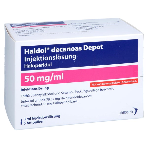 HALDOL decanoas Depot 50 mg/ml Inj.-Lsg.i.e.Amp. 5X3 ml