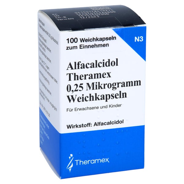 ALFACALCIDOL Theramex 0,25 Mikrogramm Weichkapseln 100 St