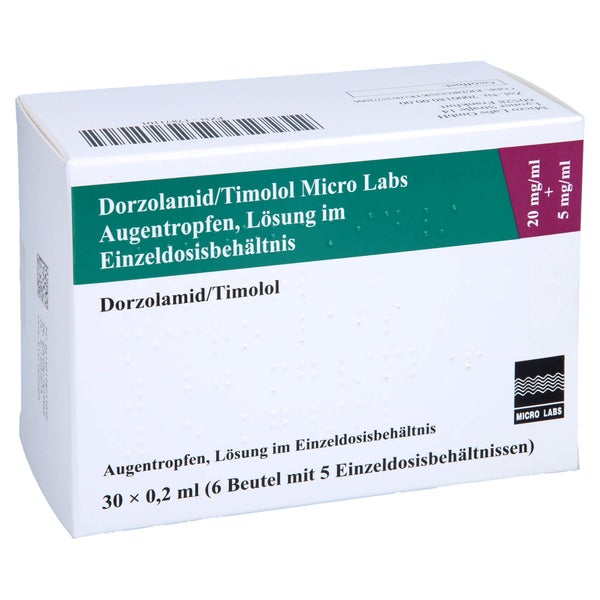 DORZOLAMID/Timolol Micro Labs 20mg/ml+5mg/ml AT ED 30X0,2 ml