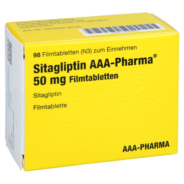 SITAGLIPTIN AAA-Pharma 50 mg Filmtabletten 98 St