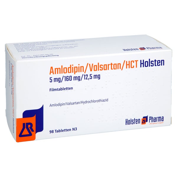 Amlodipin/valsartan/hct Holsten 5/160/12,5mg Fta 98 St