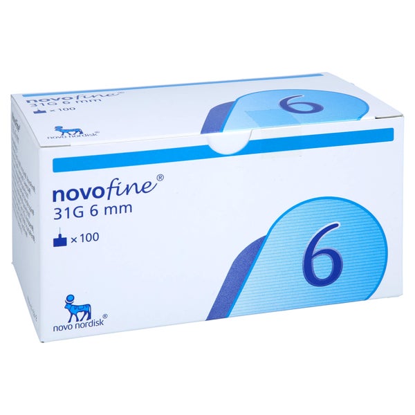 Novofine 6 Kanülen 0.25 X 6 Mm 31g 100 St