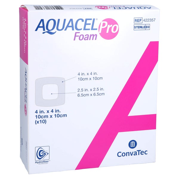 Aquacel Foam Pro 10x10 cm Hydrofiber Sch 10 St