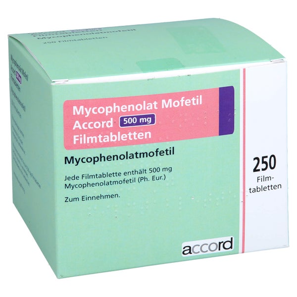 MYCOPHENOLAT MOFETIL Accord 500 mg Filmtabletten 250 St