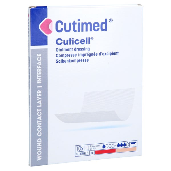 Cutimed Cuticell Salbenkompresse 7,5x7,5 Cm 10 St