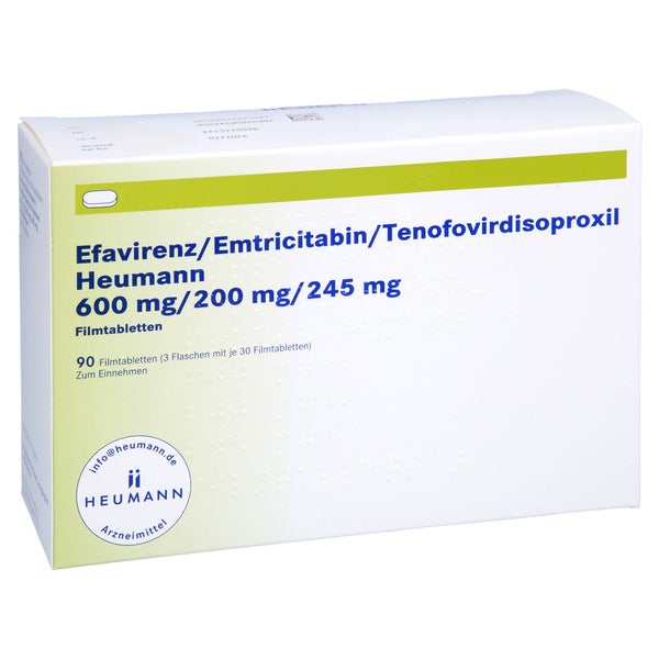 EFAVIRENZ/Emtricitabin/Tenofovird.Heum.600/200/245 3X30 St