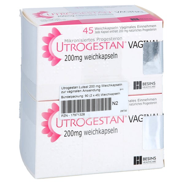 UTROGESTAN Luteal 200 mg Weichkaps.z.vaginal.Anwe. 90 St