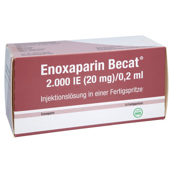 ENOXAPARIN Becat 2.000 I.E. 20mg/0,2ml Inj.-Lsg.FS 10 St