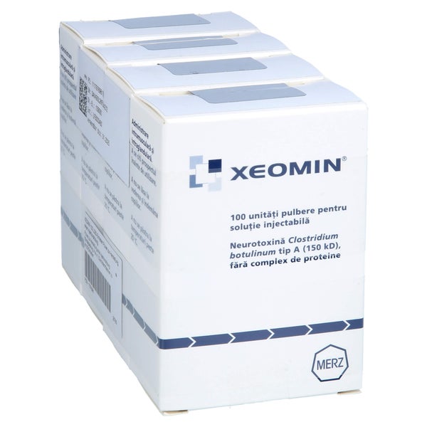 XEOMIN 100 LD50 Einheiten Plv.z.Herst.e.Inj.-Lsg. 4 St