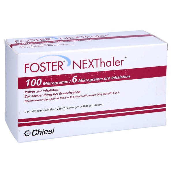 FOSTER NEXThaler 100/6 µg 120 ED Inhalationspulver 2 St