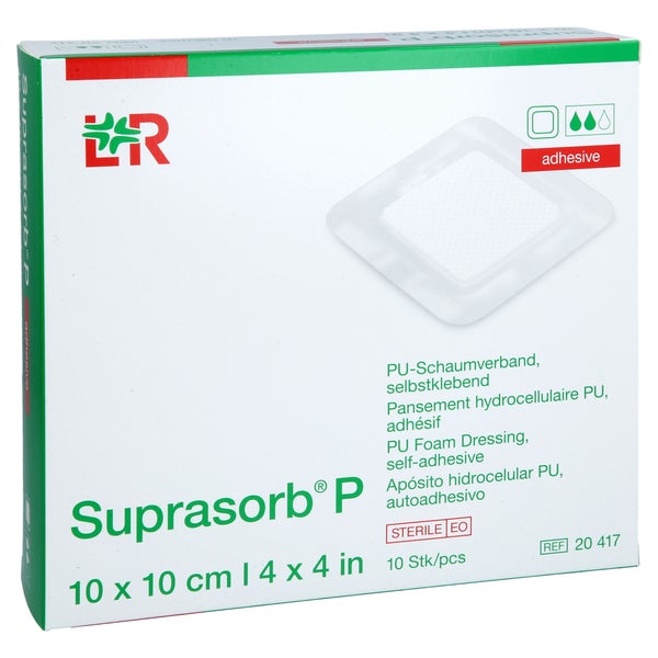 Suprasorb P PU-Schaumverband 10 x 10 cm 10 St