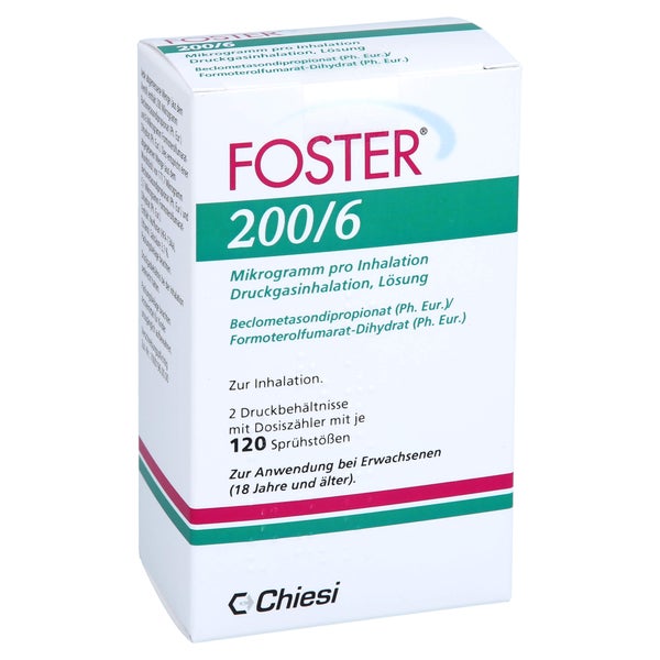Foster 200/6 µg 120 Hub Dosieraerosol 2 St