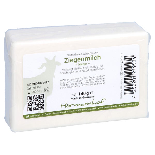Seifenfreies Waschstück Ziege Natur 140 g