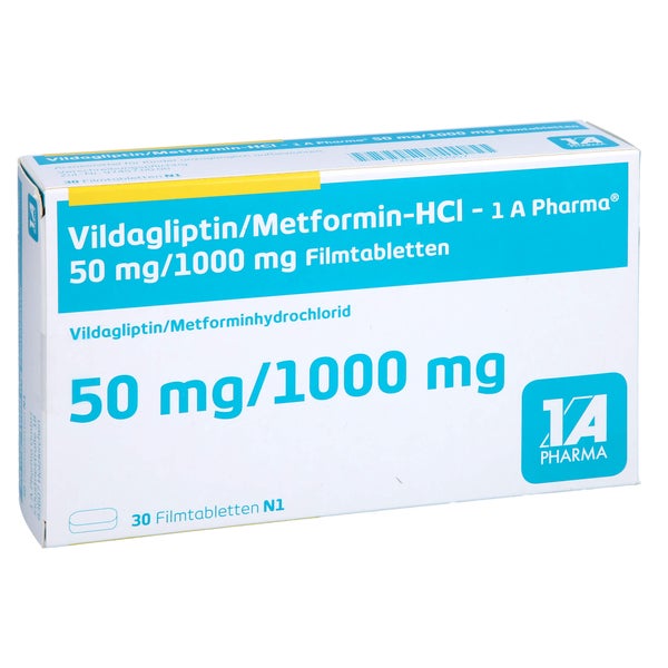 VILDAGLIPTIN/Metformin-HCl-1A Pharma 50/1000mg FTA 30 St