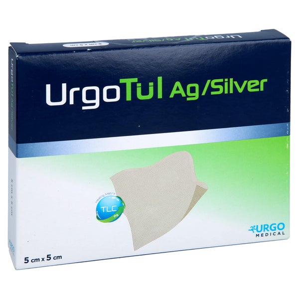 Urgotül Silver 5x5 cm Wundgaze 10 St
