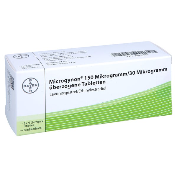 MICROGYNON 150 µg/30 µg überzogene Tabletten 6X21 St