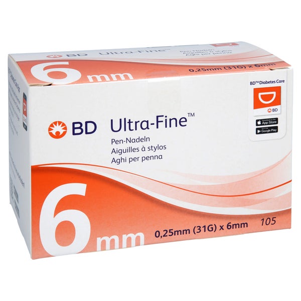 Bd Ultra-fine Pen-nadeln 6 Mm 31 G 0.25 Mm 105 St