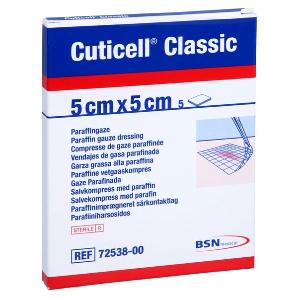 Cuticell Classic Wundgaze 5x5 cm 5 St