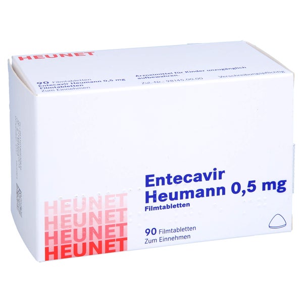 ENTECAVIR Heumann 0,5 mg Filmtabletten Heunet 90 St