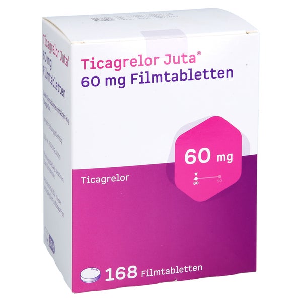 Ticagrelor Juta 60 Mg Filmtabletten 168 St