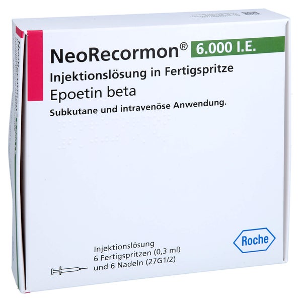 NEORECORMON 6.000 I.E. Injekt.-Lsg.i.e.Fertigspr. 6 St