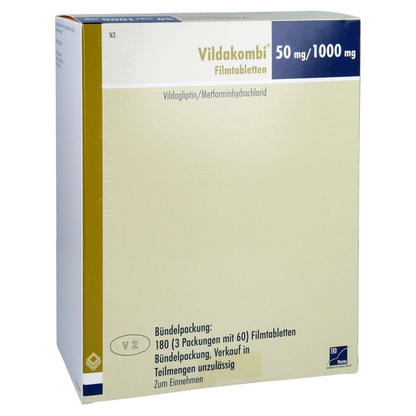 Vildakombi 50 Mg/1000 mg Filmtabletten 3X60 St