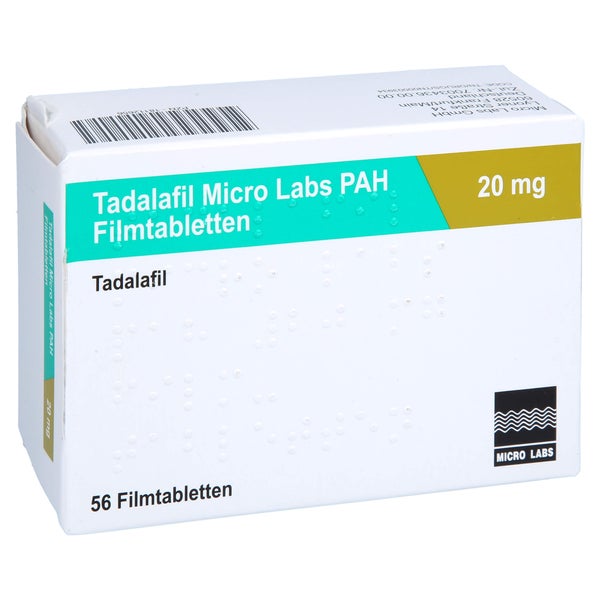 TADALAFIL Micro Labs PAH 20 mg Filmtabletten 56 St