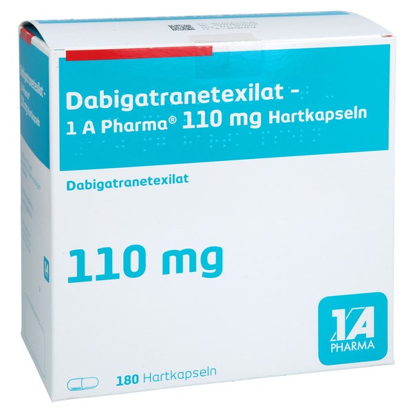 Dabigatranetexilat-1a Pharma 110 Mg Hartkapseln 180 St