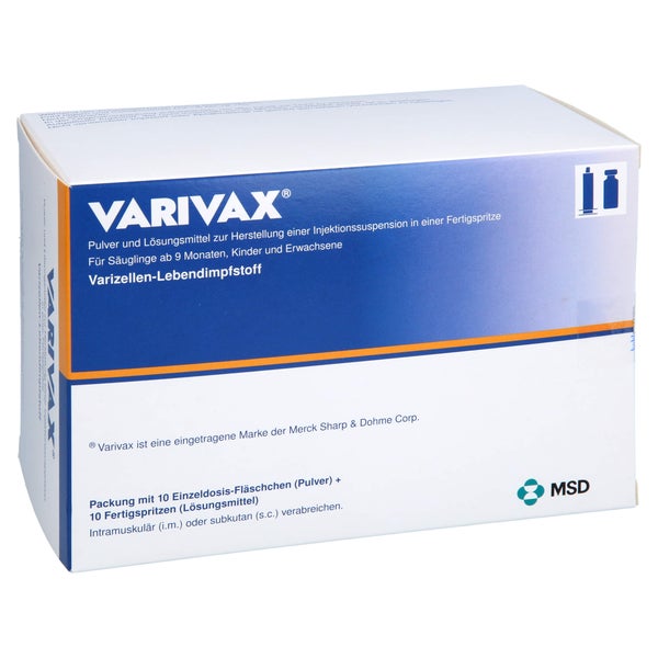 VARIVAX Plv.u.LM z.Her.e.Inj.-Susp.Fert.-S.o.Kan. 10X0,5 ml