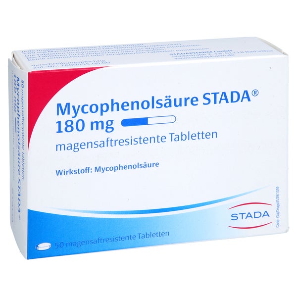 MycophenolsÄure Stada 180 Mg Magensaftr.tabletten 50 St