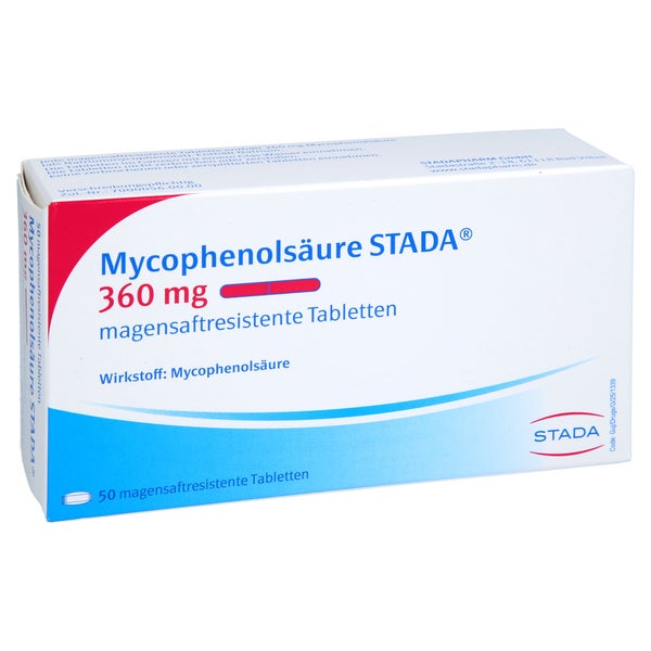 MycophenolsÄure Stada 360 Mg Magensaftr.tabletten 50 St