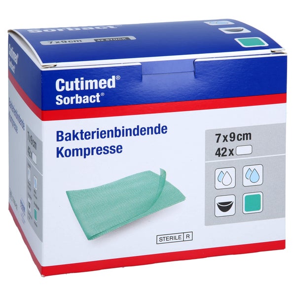 Cutimed Sorbact Kompressen 7x9 cm 42 St
