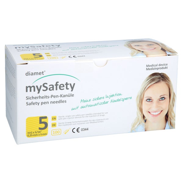 Diamet Mysafety Sicherheits-penkanüle 31g 0.25x5mm 100 St