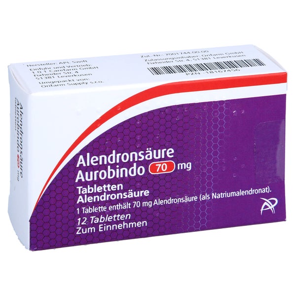 Alendronsäure Aurobindo 70 mg Tabletten 12 St