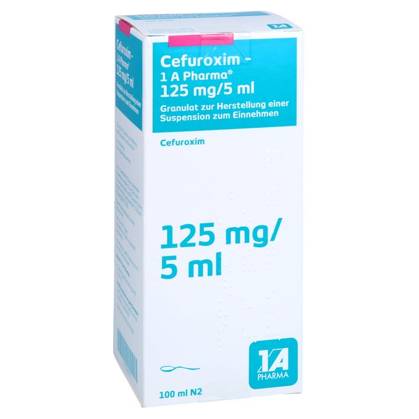 Cefuroxim-1a Pharma 125 mg/5 ml Gran.z.S 100 ml