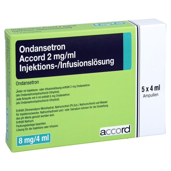 ONDANSETRON Accord 2 mg/ml 8mg Inj.-/Inf.-Lsg.Amp. 5 St