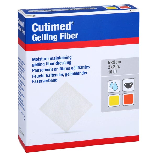 Cutimed Gelling Fiber Kom.5x5 cm Hydrofa 10 St