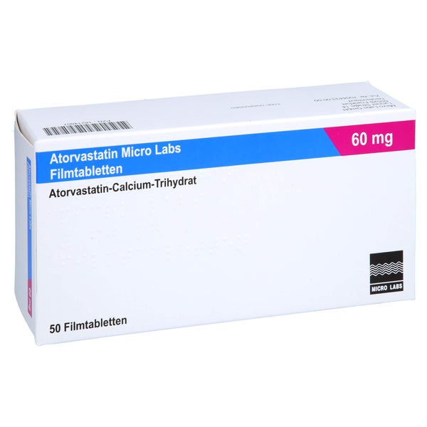ATORVASTATIN Micro Labs 60 mg Filmtabletten 50 St